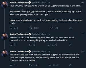 justin timberlake britney spearsa destek verdi